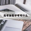 高考体育学考考什么(学体育的高考考哪些课程)