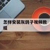 怎样安装灰鸽子视频教程(怎样安装灰鸽子视频教程全集)