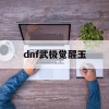 dnf武极觉醒玉(dnf武极觉醒技能)