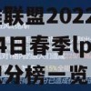 英雄联盟2022年3月14日春季lpl最新积分榜一览(英雄联盟2022年3月14日春季lpl最新积分榜一览)