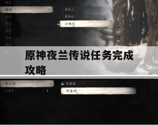 原神夜兰传说任务完成攻略(原神夜兰传说任务完成攻略大全)