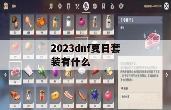 2023dnf夏日套装有什么(2021dnf夏日套装)