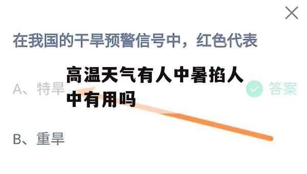 高温天气生存挑战游戏攻略，应对中暑危机及掐人中急救技巧详解