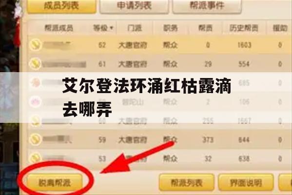 游戏攻略，艾尔登法环涌红枯露滴获取攻略