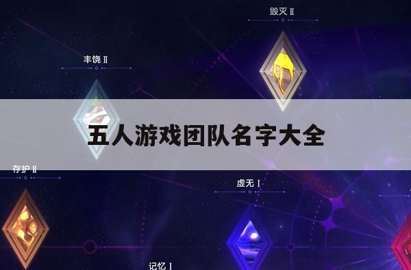 游戏攻略，五人游戏团队名字大全